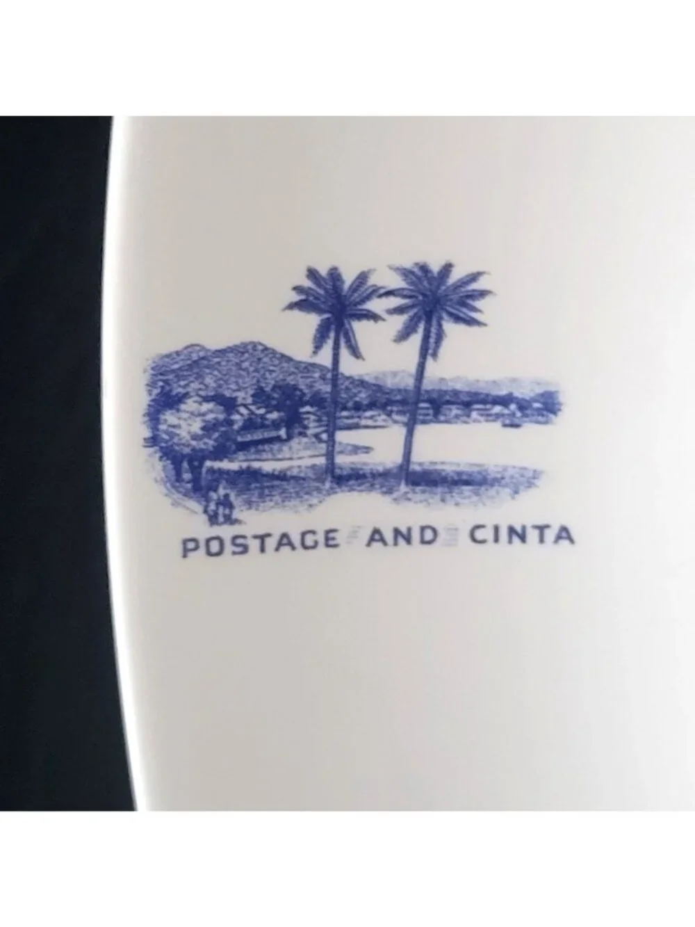 Large Pip Studio Heritage Blue and White Bowl Female Portrait Center